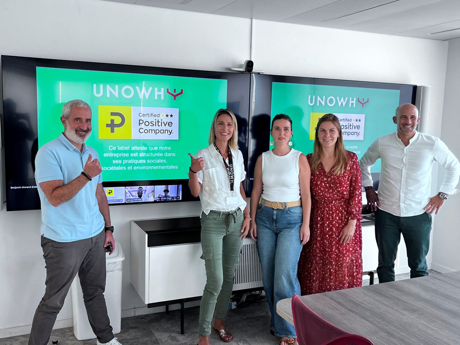 UNOWHY obtient sa 1ère étoile Positive Company® et confirme son engagement RSE
